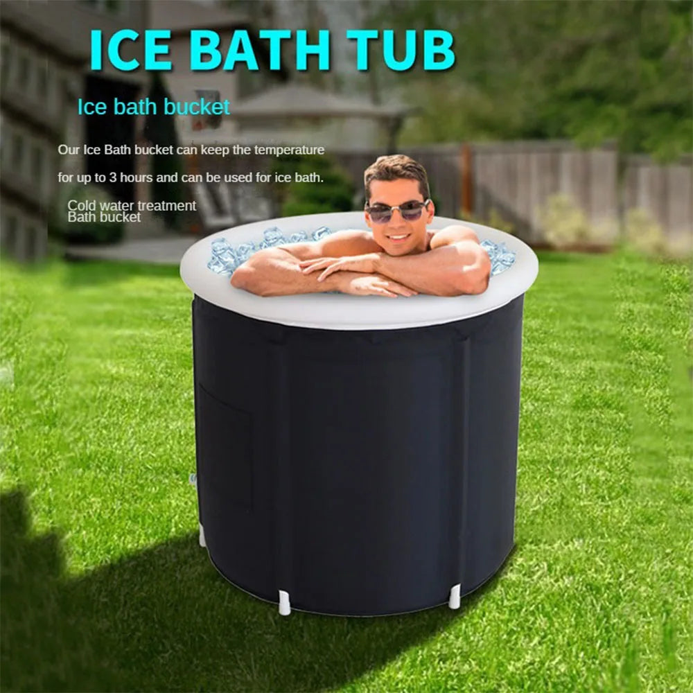 Ice Bath Portable Tub Cold Plunge Outside Collapsible Therapy Large Water