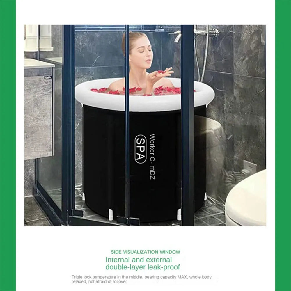 Ice Bath Portable Tub Cold Plunge Outside Collapsible Therapy Large Water